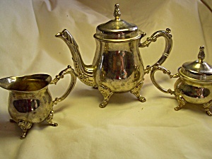 Godinger Silver Art Co Tea Set Silver Plated For Doll Play