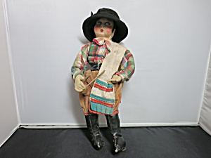 Joao Perotti Brazil Vintage Felt Cloth Boy Doll 13 Inches Tall