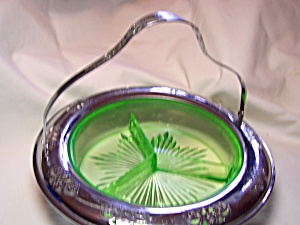 Green Divided Glass In Farberware Carrier