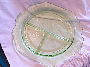 Anchor Hocking Green Princess Grill Plate