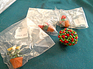 Dollhouse Accessories Flower Pots Set Of 4