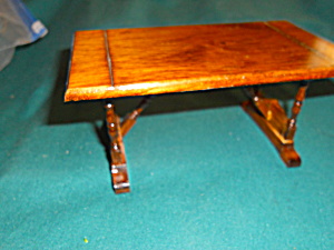 Dollhouse Trestle Table Wood Doll House