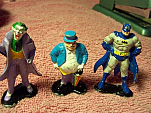 Ertl Batman Figures 1990 Set 3 Die Cast Metal