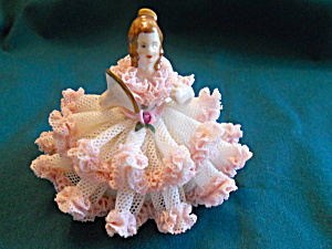 Dresden Lady Figurine Porcelain Lace