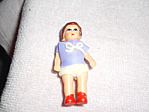 German Doll House Doll With Tag 2 1/4 Inch