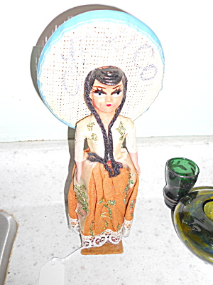 Mexican Mexico Souvenir Doll Hard Plastic