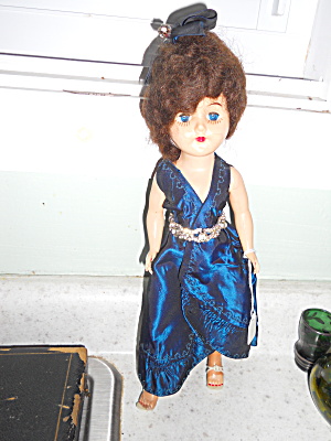 Vintage Glamour Girl Doll 12 Inch 1950s Mohair Wig