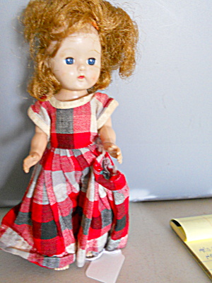 Vintage Walking Doll With Wig Hard Plastic
