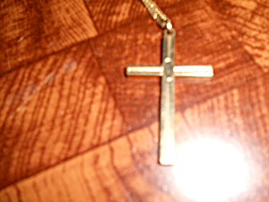 Cross Necklace With Chain Gold Tone