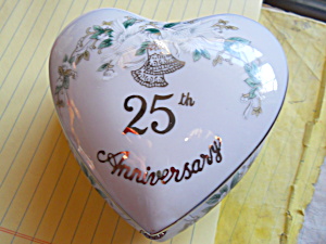 Lefton 25th Anniversary Heart Trinket Box