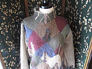 Lauren Hansen Hand Knitted Sweater Size Medium M