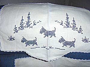 Chair Covers Scottie Dog Cross Stitch Crochet