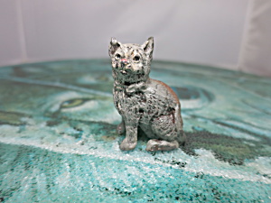 Lead Cat Toy Figurine Germany Possible Heyde Early 1900 1.5 Inch