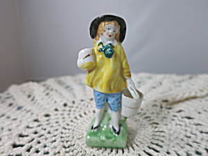 Vintage Made In Occupied Japan Woman Bucket And Pail Figurine