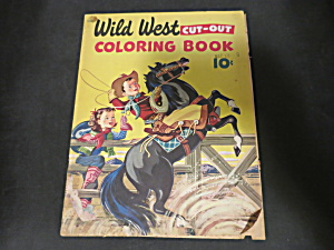 Wild West Cut-out Coloring Book 502 Vintage