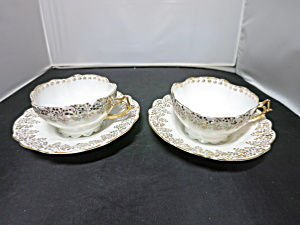Rudolstadt Germany Cup And Saucer Lustreware Set Of Two
