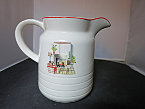 Universal Potteries Camwood Ivory Pitcher Living Room Fire Place