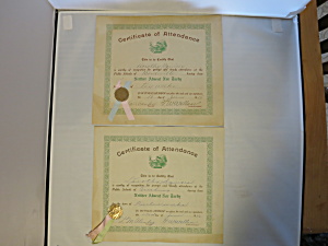 Certificate Of Attendance Public Schools Of Bordoville 1915 1916