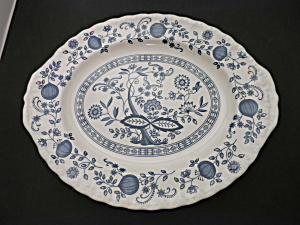 Blue Heritage Platter 12 1/4 Inch Blue Onion Made In England