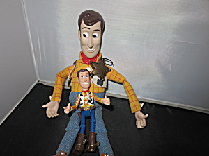 Toy Story Woody Doll Set Of Two 6 1/4 Inch And 16 Inch No Hats