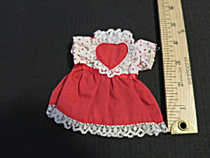 Lewis Galoob Toys Doll Dress Red White Red Hears With White Lace