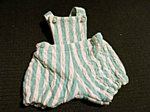 Vintage Doll Clothes Bib Shorts Stripped No Tag Hand Made