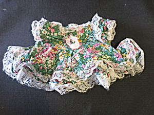 Vintage Doll Dress Floral Double Layer Ruffle
