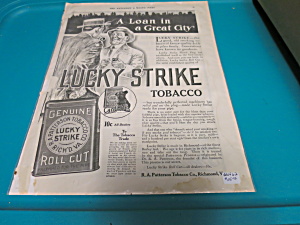 Lucky Strike Tobacco Advertising Sheet