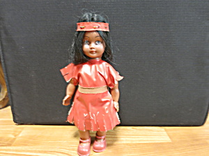 Vintage Indian Maiden Doll All Original 11 1/2 Inch Beads Gone