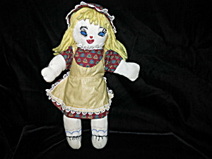 Vintage Cloth Doll 13 Inch Handcrafted