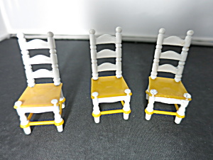 Littles Family Doll House Kitchen Chairs Set Of 3