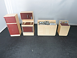 Vintage Doll House Kitchen Set 4 Piece Set