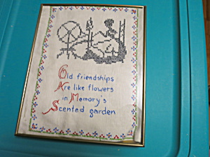 Linen Sampler Cross Stitch Old Friendships