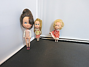 Littles Family Dolls 1980 Set Of 3 Doll House Dolls