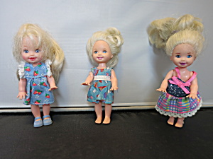 Mattel Dolls Set Of Three 4 1/2 Inch Dolls