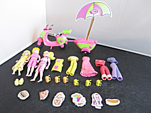 Fashion Polly Pocket Motorcycle Bike Scooter Trailer 3