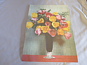 Tulip Floral Bouquet Ideal Lithograph Book Print 1950
