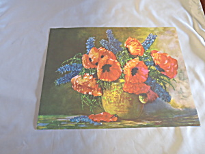 Poppy Floral Bouquet Ideal Book Lithograph Print 1950