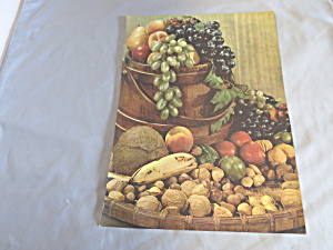 Fall Harvest Fruit Nuts In Sugar Bucket Book Print