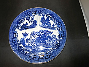Moriyama Blue Willow Divided Grill Plate Made In Japan