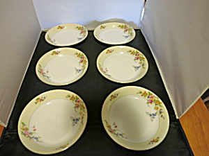 Meito China Floral Soup Bowl Made In Japan Set Of 6