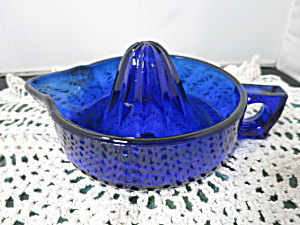 Vintage Cobalt Blue Glass Juicer Reamer Best Guess Reproduction