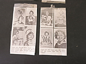 Shirley Temple Lot Of Pictures 4 Cut Outs 32 Pictures