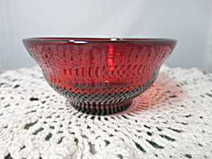 Vintage Viking Glass Ruby Amberina 5 Inch Bowl