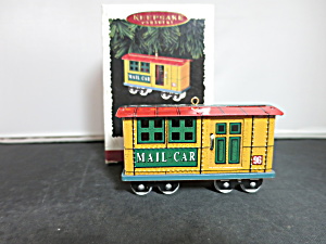 Vintage Hallmark Keepsake Ornament Yuletide Central Mail Car