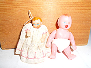 Miniature Dolls Pair 2 Inch