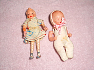 Miniature Dolls Pair Original
