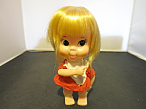 Vintage Japan Character Face Doll Pointing Finger