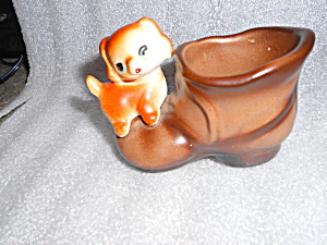 Vintage Toothpick Holder Puppy On A Boot