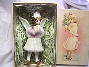 Costco Porcelain Angel Christmas Ornament